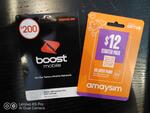 Bundle Deal: Boost $200 365 Days Prepaid SIM Kit + Amaysim $12 Sim for $158, Boost $200 Prepaid SIM $152 @ Lucky Mobile