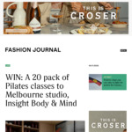 Win a 20 Pack of Pilate Classes to Insight Body & Mind (Melbourne, NSW) Worth $500 from Fashion Journal