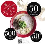 [VIC] Free Ramen for First 25 Customers in Each of 2 Time Slots, 50% off Food Bill @ Hakata Gensuke (Melbourne CBD Healeys Ln)