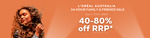 40-80% off RRP Selected Skin Care, Hair Care & Make-up + $10 Delivery ($0 with $250 Order) @ L'Oréal Australia Family & Friends
