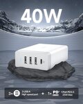 Soopii 40W 4-Port USB Charger Station $17.99 + Delivery ($0 with Prime/ $39 Spend) @ Soopii AU Direct via Amazon AU