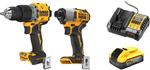 Dewalt 18V XR Powerstack 5Ah 2-Piece Brushless Drill and Impact Driver Kit $256 @ Bunnings
