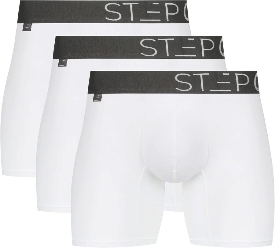 Step One - Mens Bamboo Boxer Brief - Longer (5-Pack) Anti Chafe