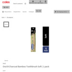 Oral B Charcoal Bamboo Toothbrush Soft (2 for $3) @ Coles