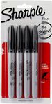 Sharpie Permanent Markers, Fine Point, Black, 4 Count $4.79 ($4.31 S&S) + Delivery ($0 with Prime / $59 Spend) @ Amazon AU