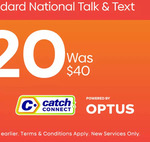 Catch Connect 20GB Prepaid Mobile Plan $20 for 90 Days (Ongoing $40 Per 90 Days) @ Groupon
