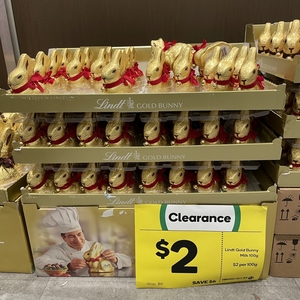 [NSW] Lindt Gold Bunny Milk Chocolate 100g $2 (Was $8) @ Woolworths, Top Ryde