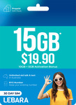 Lebara "Large 30 Day" Prepaid SIM Plan $15 Delivered (Ongoing $39.90/30-Day): 50GB/30-Day + 50GB Activation Bonus @ Lebara