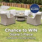 Win a Gisele 5 Piece Outdoor Dining Setting Valued at $2,499 from Amart Furniture