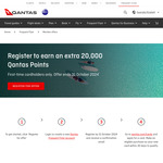 20,000 Extra Qantas Points for First-Time Credit/Charge Cardholder: Registration & Purchase in 30 Days Required @ Qantas