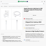 25% Apple Accessories, USB to Lightning 1m $12.71, USB to Lightning 2m $14.96 + More + Free Shipping @ Adapteroo