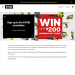 Win 1 of 20 $200 Bunnings eGift Cards from Ryobi Australia