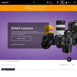 Redeem $50 - $300 Cashback on Selected Sony Cameras and Lenses @ Sony