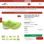 Mizuno Mens Wave Rider 28 Running Shoes Mizuno Neo Lime/Black/Acid Lime $99.95 (RRP $249.95) + Shipping @ Brand House Direct