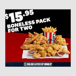 Boneless Pack for Two $15.95 Pickup Only @ KFC (Online or via App)