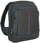 Tosca Quilted Notebook Backpack 15" Black w/Purple $20 @ Officeworks on Clearance