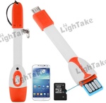3 in 1 Multifunction Micro Charger Data Sync Card Reader Phone Strap $2 USD Delivered