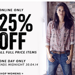 Just Jeans - Take 25% off Online Now - Hurry, It's for One Day Only!
