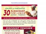 Tony Roma's 30% Discount Lunch, 15% Discount Dinner (Sydney)