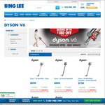 Bing Lee: $120 to $180 off Dyson V6 Handstick Range