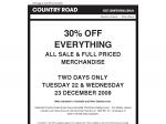 Country Road 30% off Everything