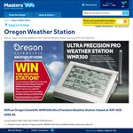 Win an Oregon Scientific WMR300 Ultra Precision Weather Station from Masters