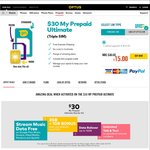 Optus $30 My Prepaid Ultimate Pack for $15 from Optus Online Free Shipping