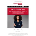 Levi's - Spend $150 or More, Get $50.00 off
