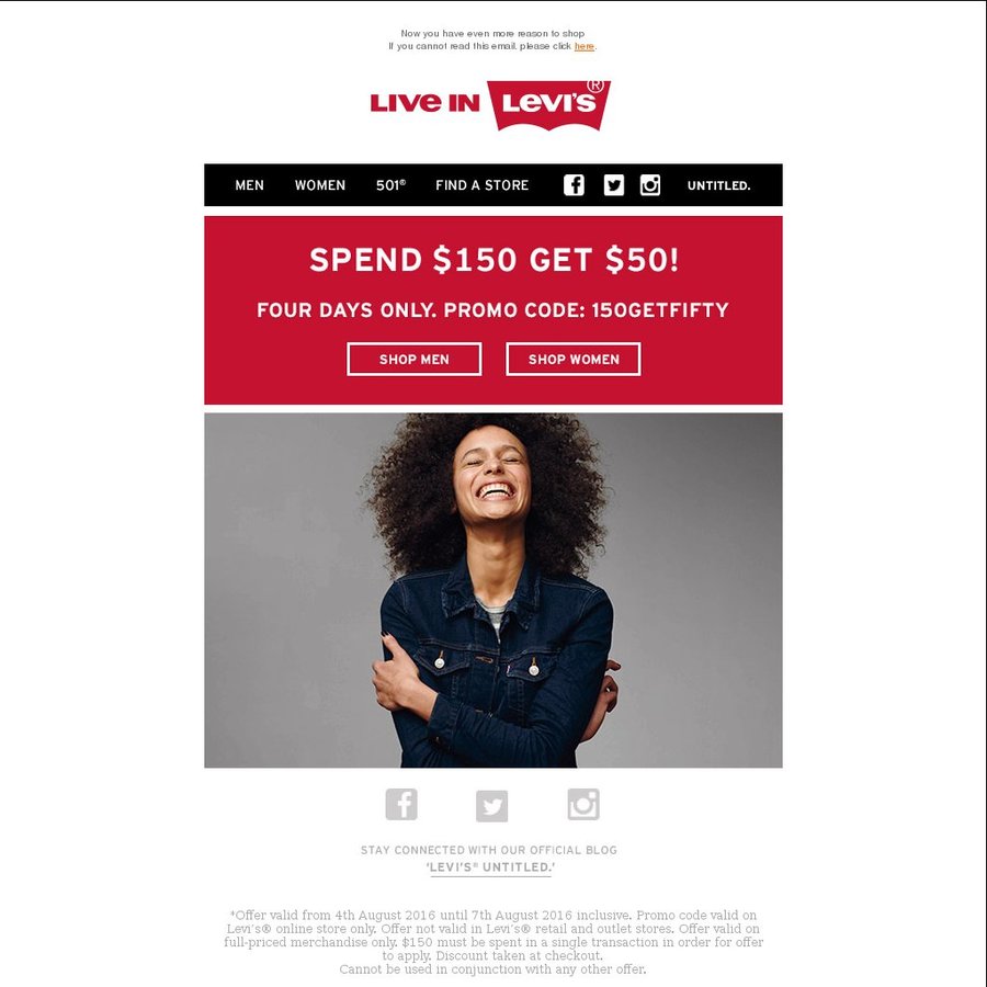 Promo codes hotsell for levi's website