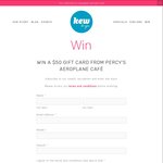 Win a $50 Percy's Aeroplane Cafe gift card