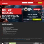 Win an NBL VIP Weekend in Melbourne for 2 Worth $4,000 from Ladbrokes