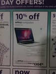 Myer 10% off Apple Computers + Further 10% with Gift Cards - 2 Days Only - Excludes iPads