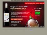 Houghton's Shiraz 2009 - $99 Dozen - Trophy Wine - Best Red Wine under $20 - Royal Adelaide Show