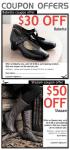 Kumfs shoes - two coupons $30 off Babette and $50 off Shazam