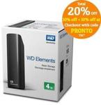Western Digital 4TB WD Elements Desktop USB 3.0 $149.60 @ PC Byte on eBay