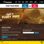  Domino's - Supreme Pizza with Puff Crust for $7.95 Pickup