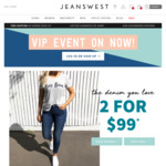 Jeanswest: 40% off* Storewide + Free C&C