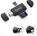 MDT SD Card Reader, 3-in-1 USB 2.0/USB C/Micro USB Card Reader - SD, MicroSD Card Reader $2.99 Free Del with Prime @ SZMD Amazon