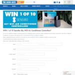 Win 1 of 10 Sensibo Sky Wi-Fi Air Conditioner Controllers Worth $159 from The Good Guys