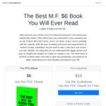 'The Best MF $6 Book You Will Ever Read Audio' and PDF eBook Combo $5 (50% off)