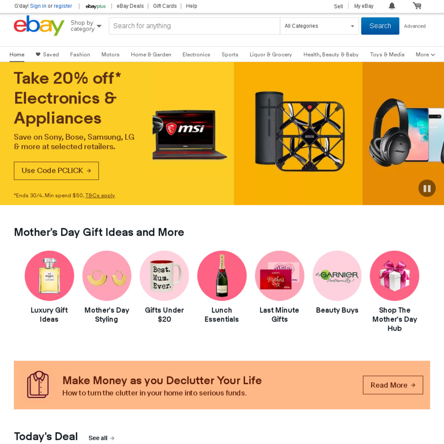eBay 10 off No Min Spend OzBargain