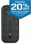 [eBay Plus] CyberPower 8 Way Outlet Surge Protector Power Board USB Charging $24.80 Delivered @ Futu Online