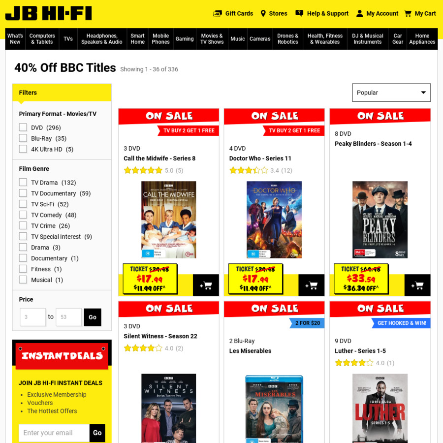 40 off BBC DVDs Blu Rays 4Ks JB Hi Fi OzBargain