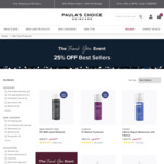 20% off Sitewide, 25% off Selected Best Sellers + Free Shipping @ Paula's Choice