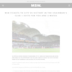 Win a Chairman's Club City vs Victory Package incl Aston Suits for 4 Worth $2,800 from MSW/Aston