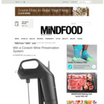 Win a Coravin Wine Preservation System Worth $379.95 from MiNDFOOD