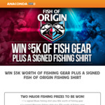 Win 1 of 2 Fishing Gear & Shirt Prize Packs Worth $5,000 from Anaconda