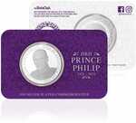 HRH Prince Philip Silver-Plated Commemorative Medallion $0 + $5.01 Delivery @ Downies