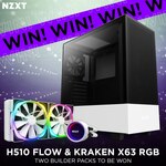Win 1 of 2 NZXT H510 Flow Mid Tower Case & NZXT Kraken X63 RGB 280mm AIO CPU Cooler Worth $368 from PC Case Gear