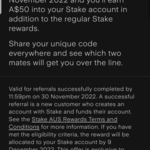 $50 Stake Referral Reward for Two Referrals